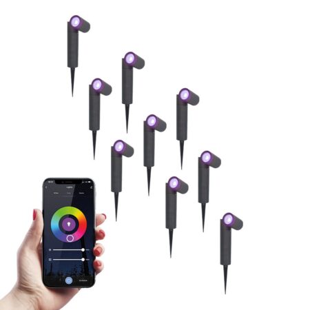 Set van 9 Pinero - Smart LED Prikspot - IP65 waterdicht - 5