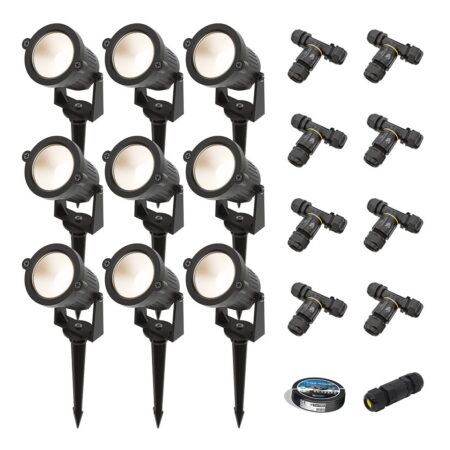Set van 9 Piton LED Prikspots - 4