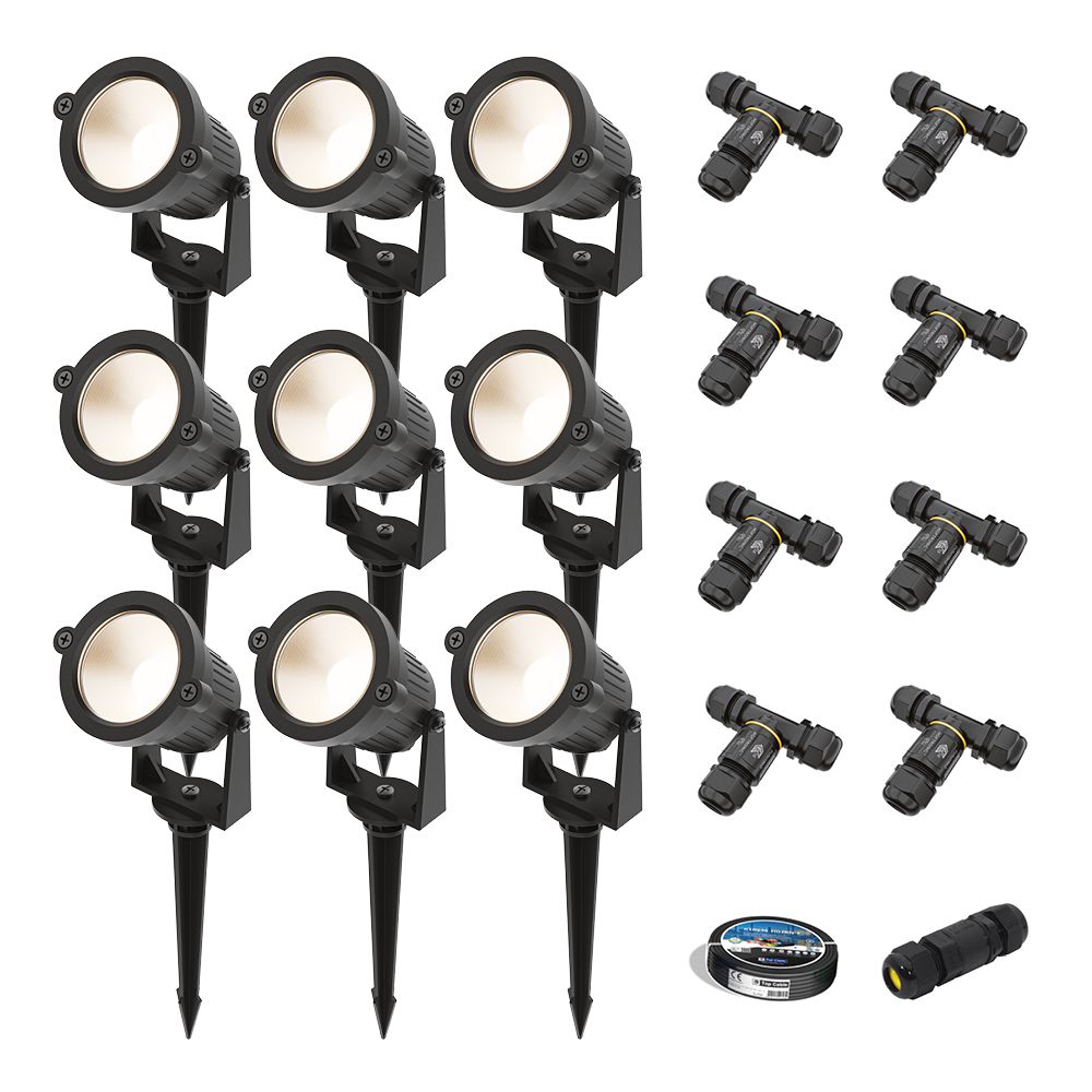 Set van 9 Piton LED Prikspots - 4