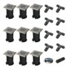 Set van 9 Ramsay LED Grondspots - Vierkant - RVS - GU10 fitting - Excl. lichtbron - IP67 waterdicht - Tuinspot - Oprit - Inclusief installatiemateriaal (Kabel & connector) | HOFTRONIC
