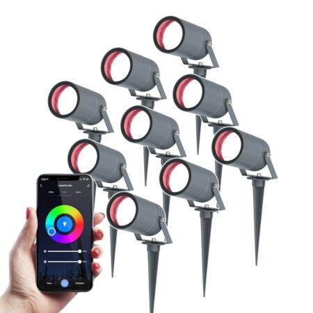 Set van 9 Spikey Smart prikspots - RGBWW - Wifi + Bluetooth - 5