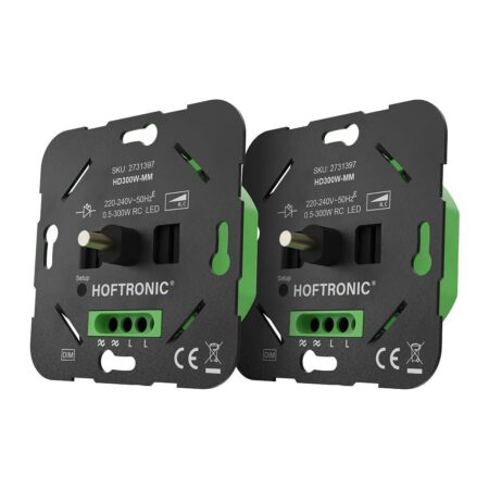 Set van Master-Master LED dimmers - 0.5-300W - Fase-afsnijding (trailing edge) - Wisselschakeling | HOFTRONIC
