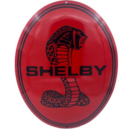 Shelby Cobra Emaille Rood - 50x40cm | Carroll Shelby