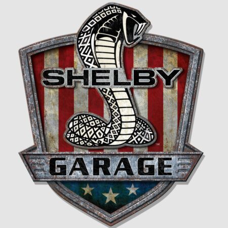 Shelby Garage Houten Bord - 58 x 48cm | Carroll Shelby