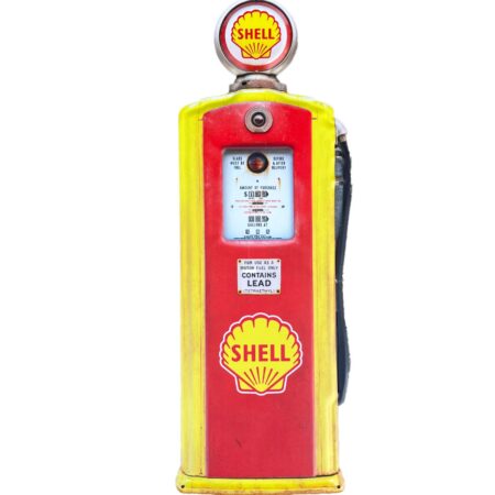 Shell Benzinepomp Die-Cut Metalen Wandbord - 61 x 22 cm | Shell
