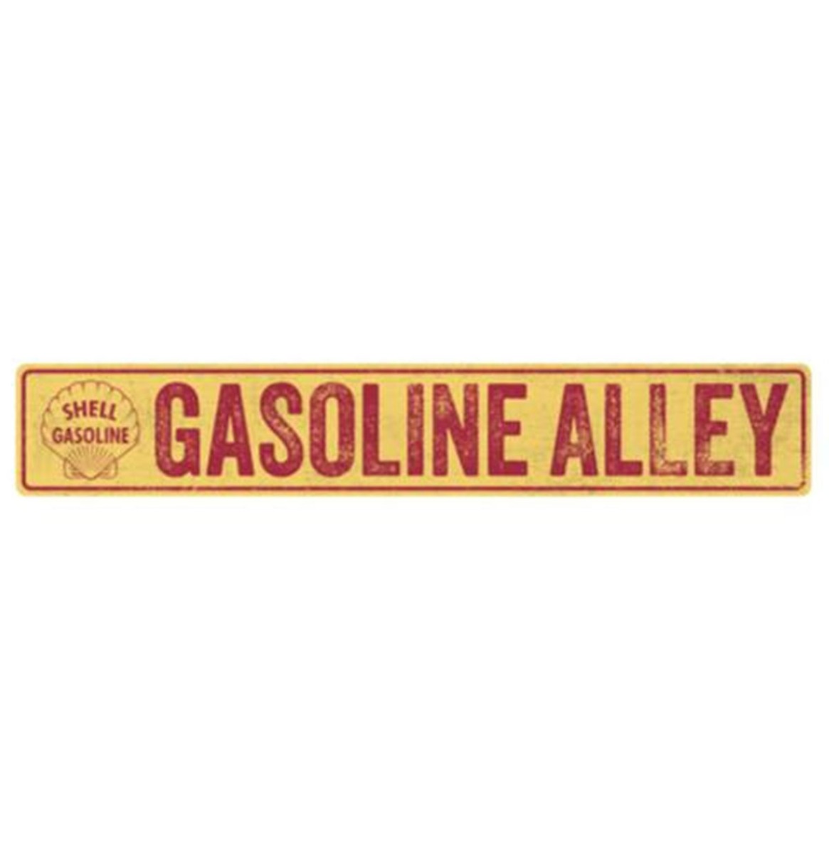 Shell Gasoline Alley Bord - Metaal Wandbord met Relief 91