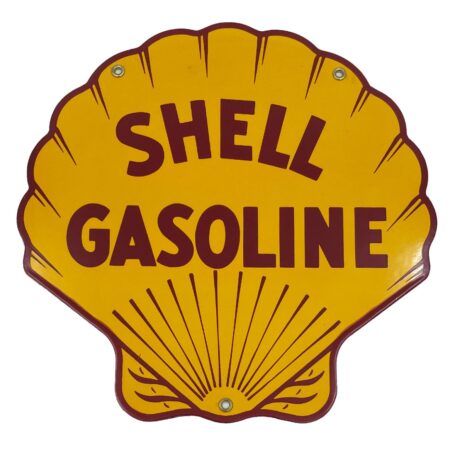 Shell Gasoline Emaille Bord Schevorm 30 x 30 cm (LP) | Shell