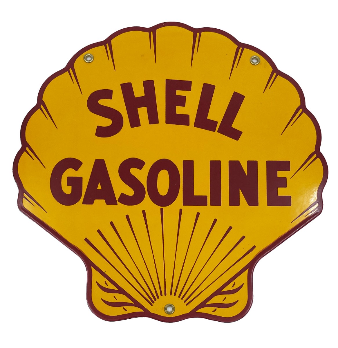 Shell Gasoline Emaille Bord Schevorm 30 x 30 cm (LP) | Shell