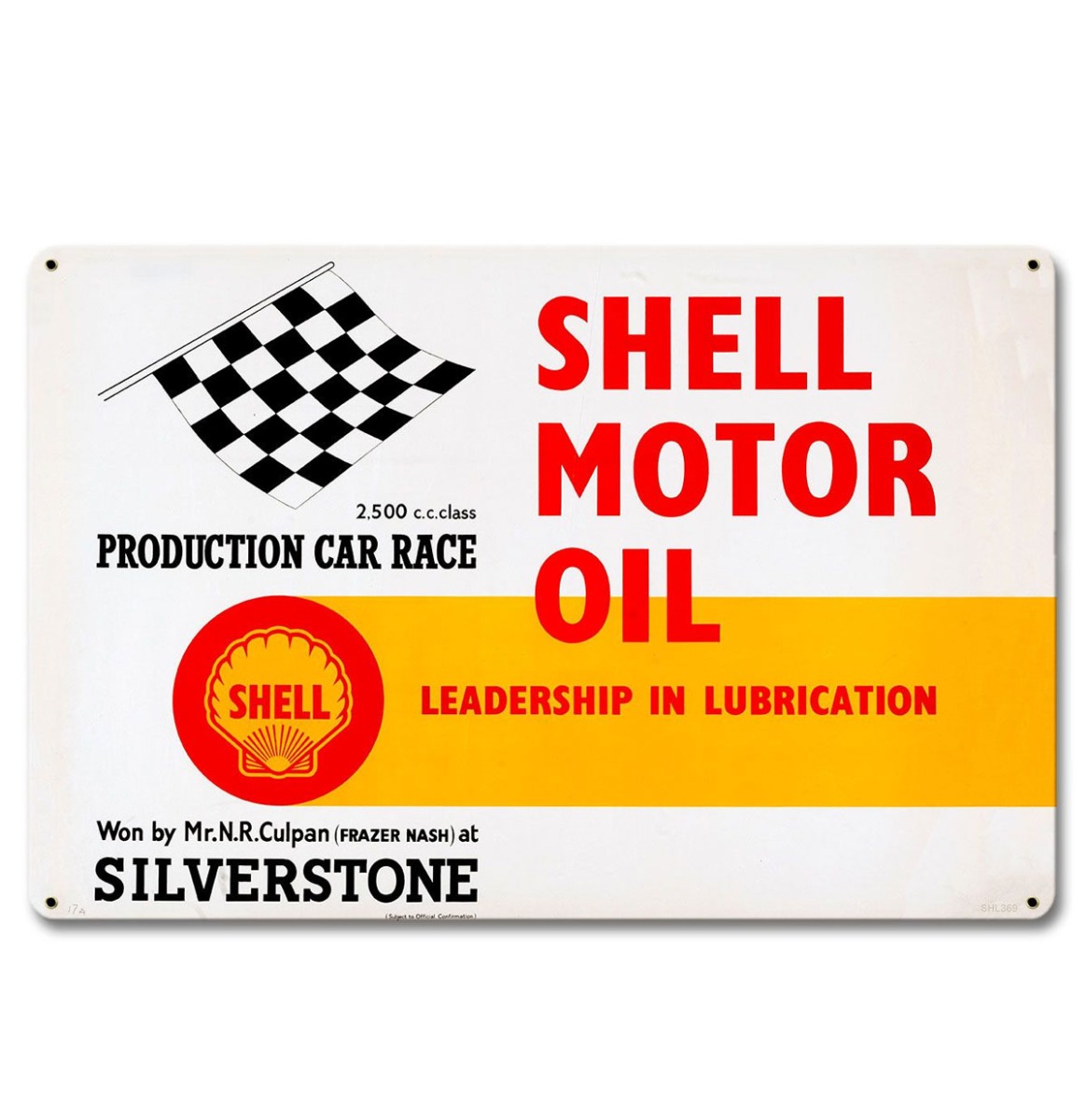 Shell Motor Oil Leadership Lubrication Metalen Bord 29 x 44