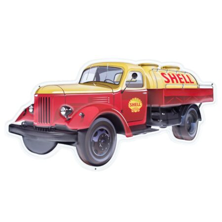 Shell Olietanker Die-Cut Metalen Wandbord - 56 x 30 cm | Shell