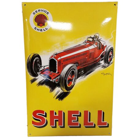 Shell Racecar Emaille Bord - 60 x 40cm | Shell