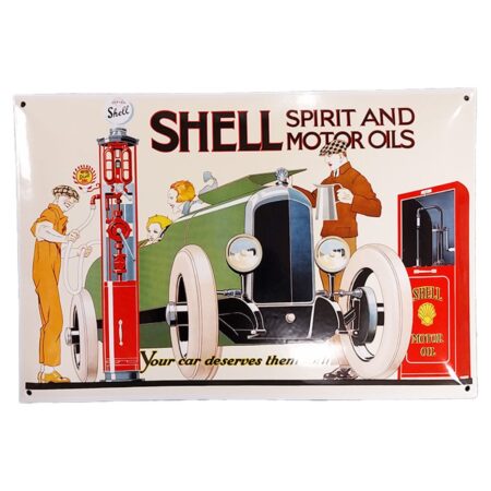 Shell Spirit And Motor Oils Emaille Bord - 52 x 35cm | Shell