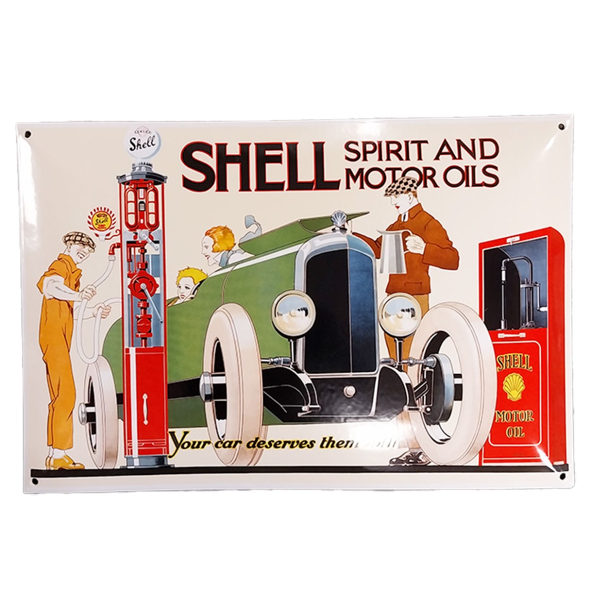 Shell Spirit And Motor Oils Emaille Bord - 52 x 35cm | Shell