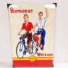 Shell Welkom Bienvenue Emaille Bord - 65 x 45 cm | Fiftiesstore