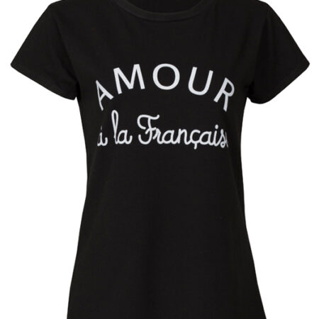 Shirt Amour Zwart | Fashionize