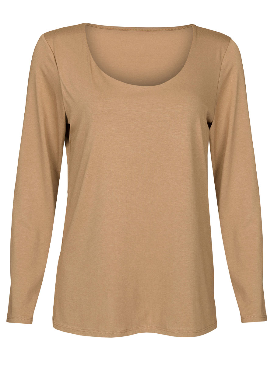 Shirt Viscose Camel | Fashionize