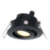 Sienna mini LED inbouwspot - 12 Volt 3 Watt 200 lumen - 2700K warm wit - Dimbaar - Kantelbaar - Plat 30mm - IP44 waterdicht - Zwart | HOFTRONIC