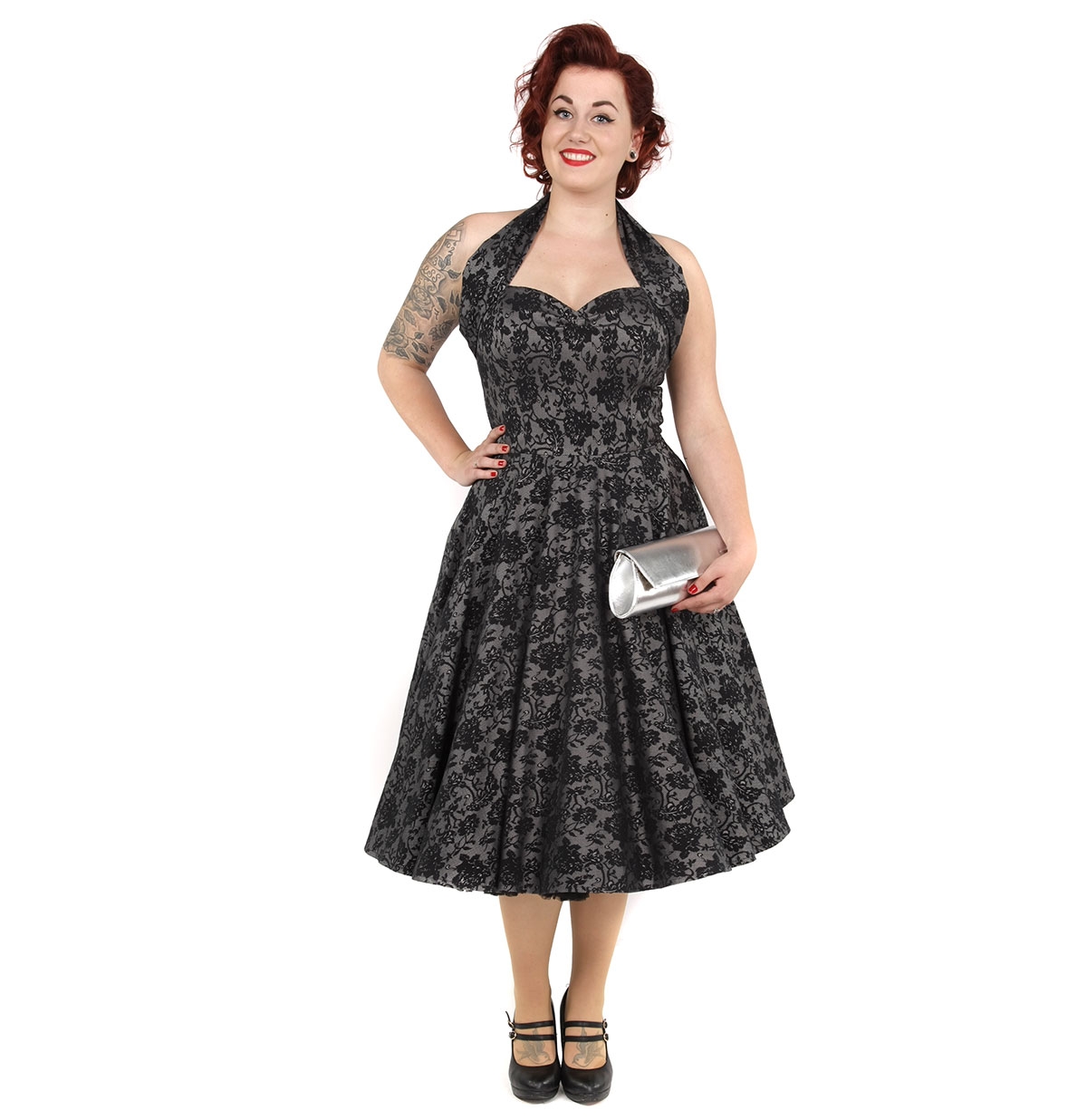 Silver Lace Dress-34 (NL)/ 8 (UK) | 47% korting | Vivien of Holloway