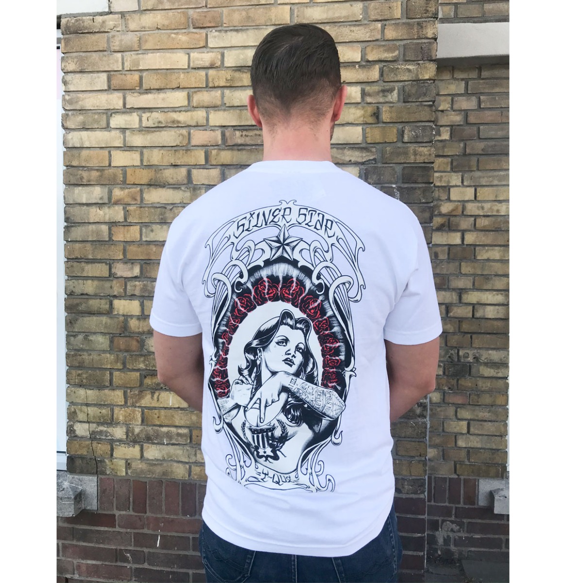 Silver Star Nineteen Ninety Three Mens T-shirt-L | 33% korting | Fiftiesstore
