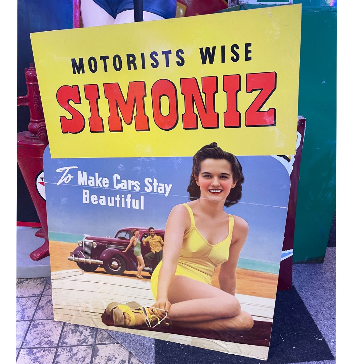 Simoniz Originele Kartonnen Display 90 x 65 cm | Fiftiesstore