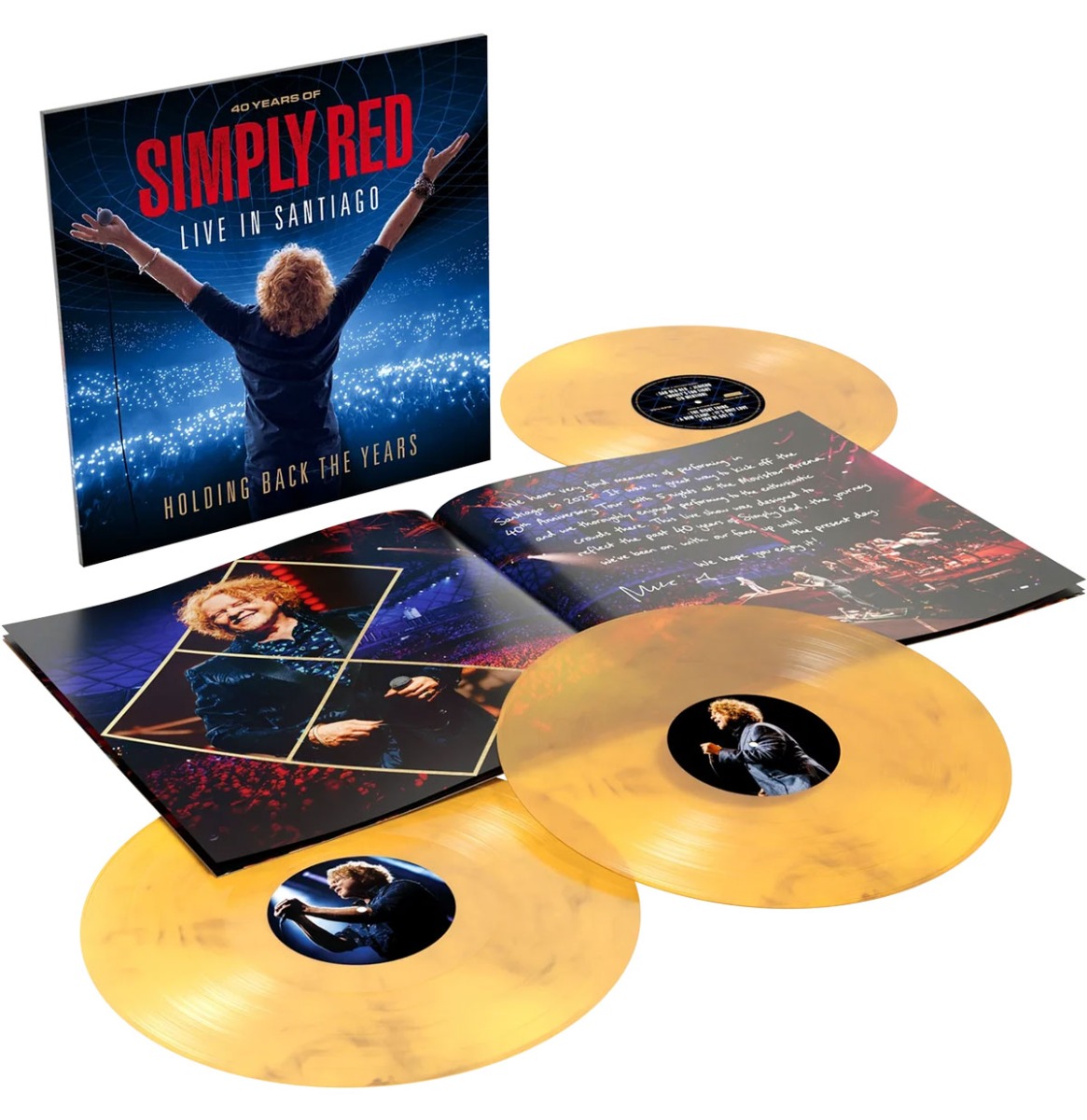 Simply Red - Holding Back the Years: Live in Santiago (Geel Marmer Vinyl) 3 (LP) | Music on Vinyl