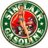 Sinclair Gasoline Pin Up Zwaar Metalen Bord Rond ø 76 cm | Sinclair
