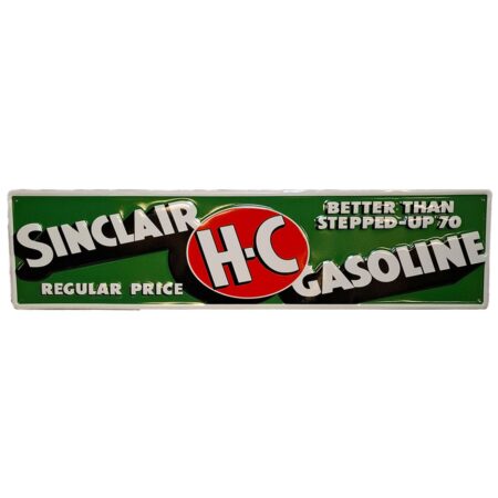 Sinclair H-C Gasoline Stalen Bord met Relief - 79 x 19cm | Sinclair