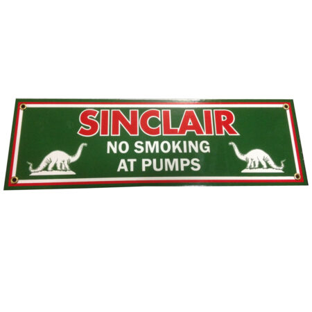 Sinclair No Smoking at Pumps Emaille Bord 41 x 13 cm | Sinclair