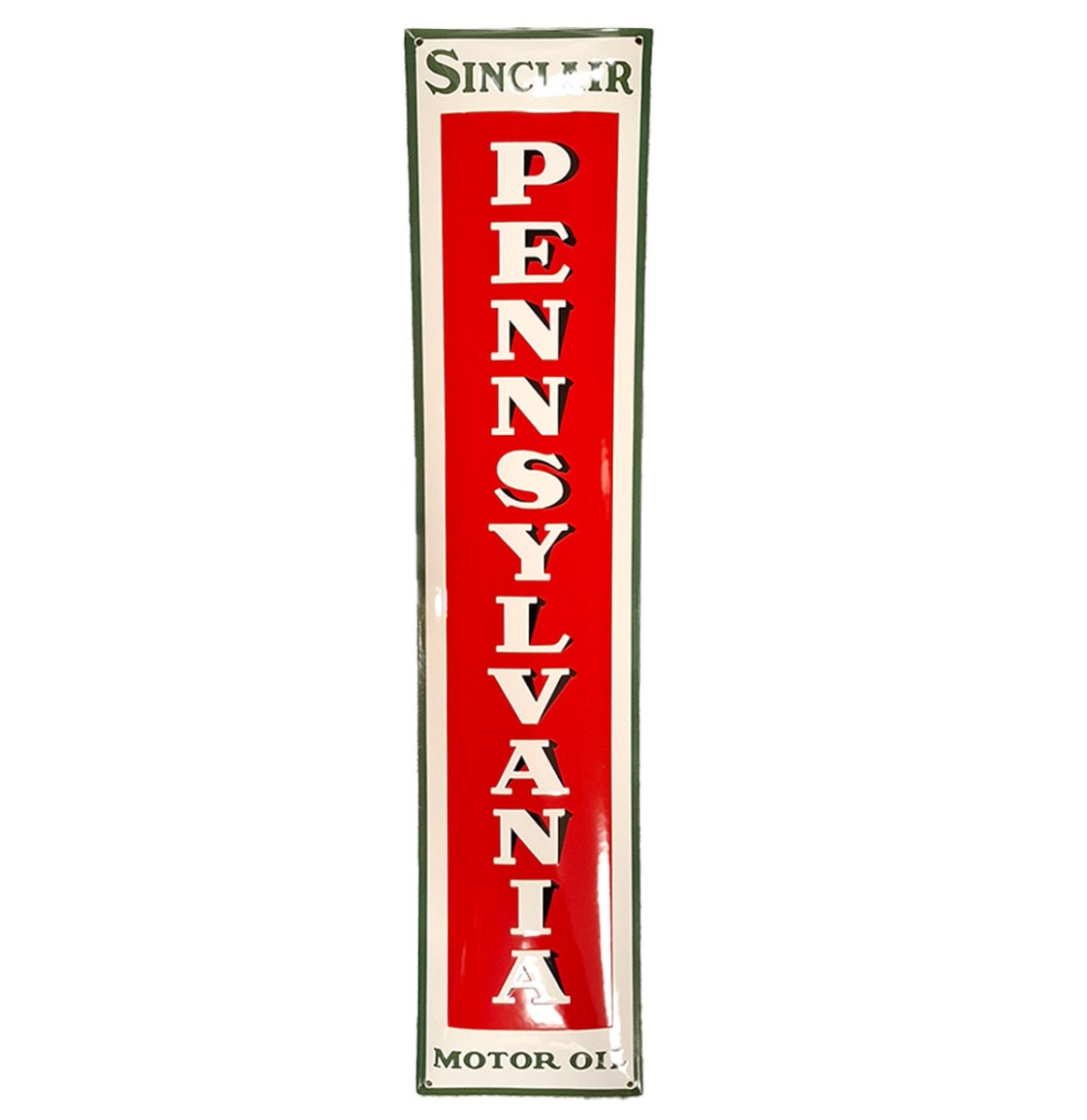 Sinclair Pennsylvania Motor Oil Emaille Bord - 90 x 20cm | Sinclair