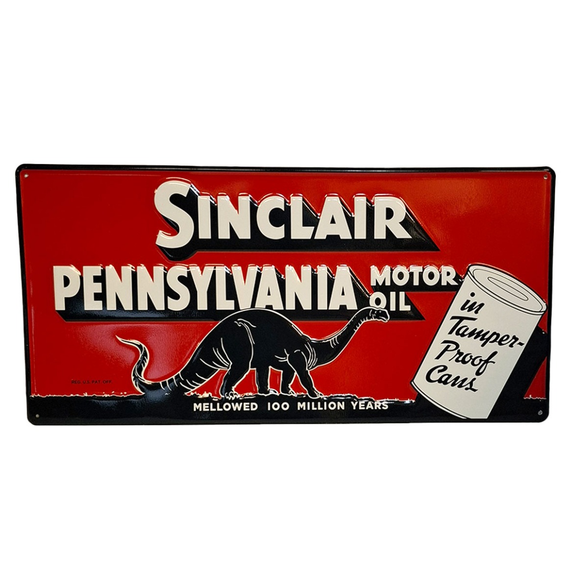 Sinclair Pennsylvania Stalen Bord Met Relief - 59 x 30cm | Sinclair