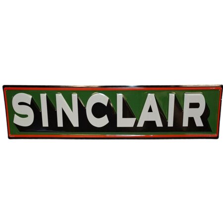 Sinclair Vintage Logo Stalen Bord met Relief - 79 x 19cm | Sinclair