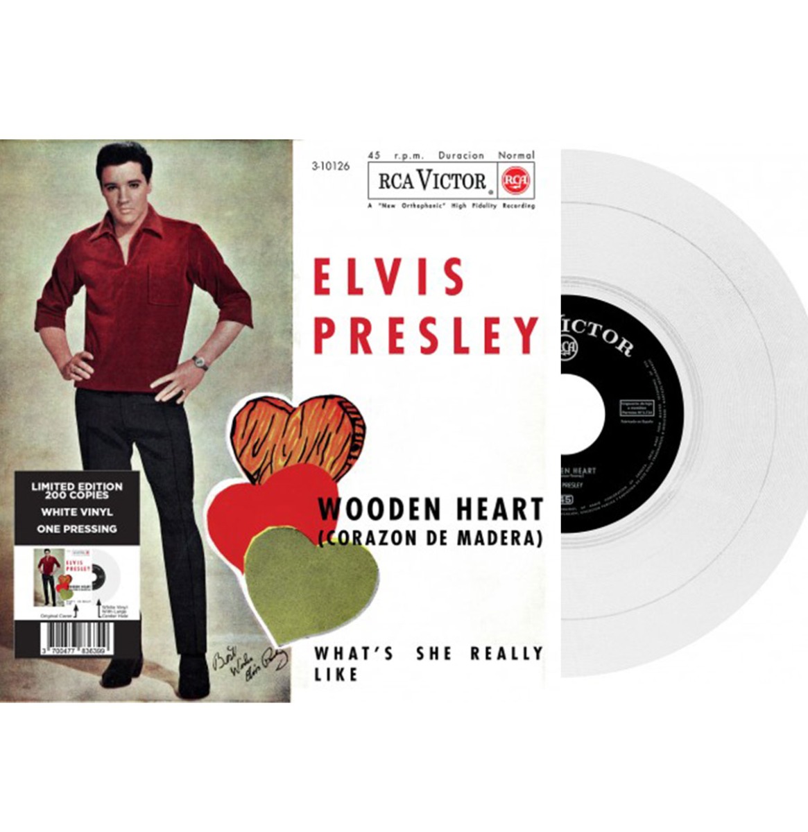 Single: Elvis Presley - Wooden Heart / What's She Really Like (Wit Vinyl) (LP) | Elvis Presley