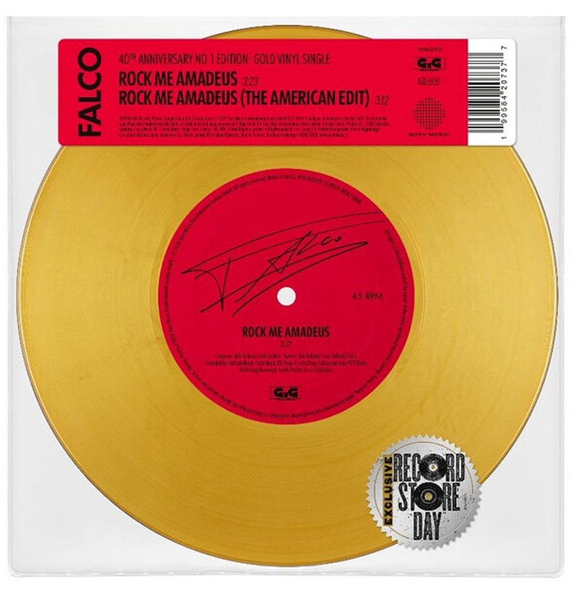 Single: Falco - Rock Me Amadeus (Goud Vinyl) (Record Store Day 2026) (LP) | Fiftiesstore