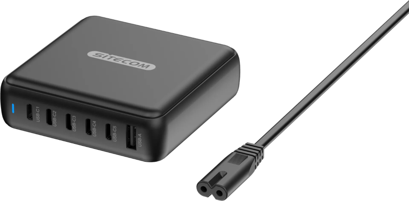 Sitecom 200W GaN Power Delivery Desktop oplader