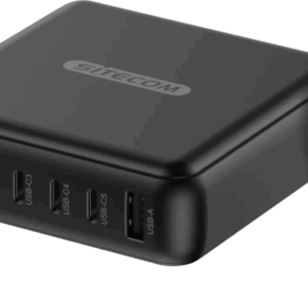 Sitecom 200W GaN Power Delivery Oplader + Sitecom USB-C naar USB-C Kabel 2m