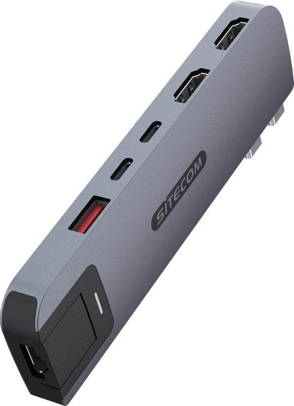 Sitecom MacBook Pro Multiport Hub 6 in 2 Grijs
