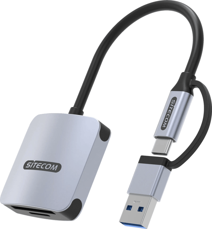 Sitecom USB Card Reader High Speed USB-C & USB-A