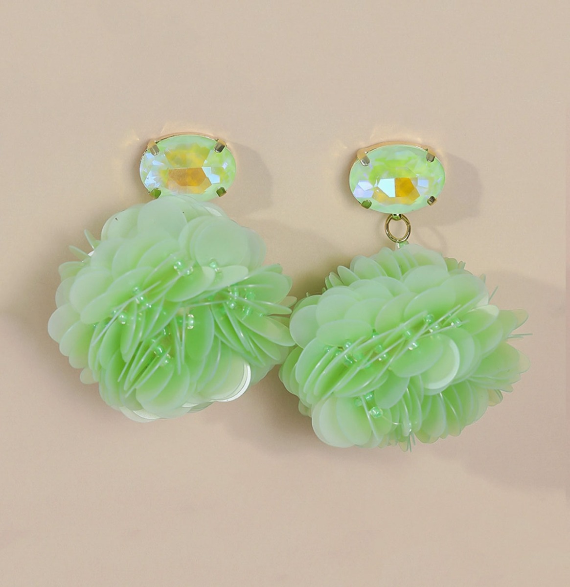 Sixties Earrings Green | Fiftiesstore