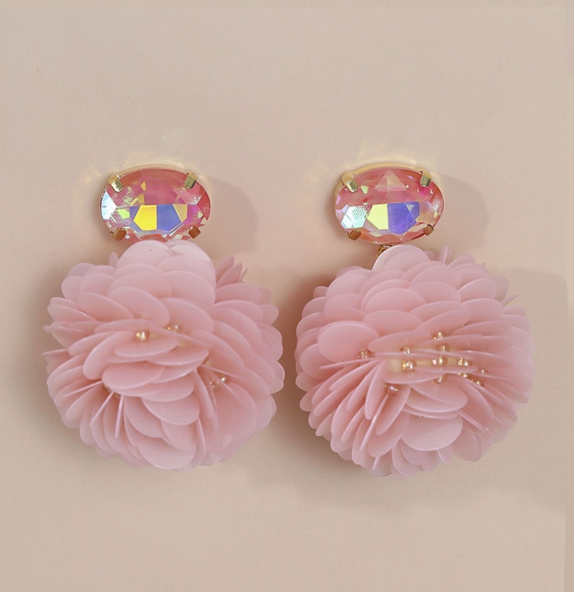 Sixties Oorbellen Roze | Fiftiesstore