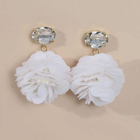 Sixties Oorbellen Wit | Fiftiesstore