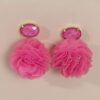 Sixties oorbellen Donker Roze | Fiftiesstore