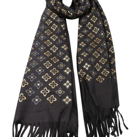 Sjaal Bloemetjes Goud | Fashionize