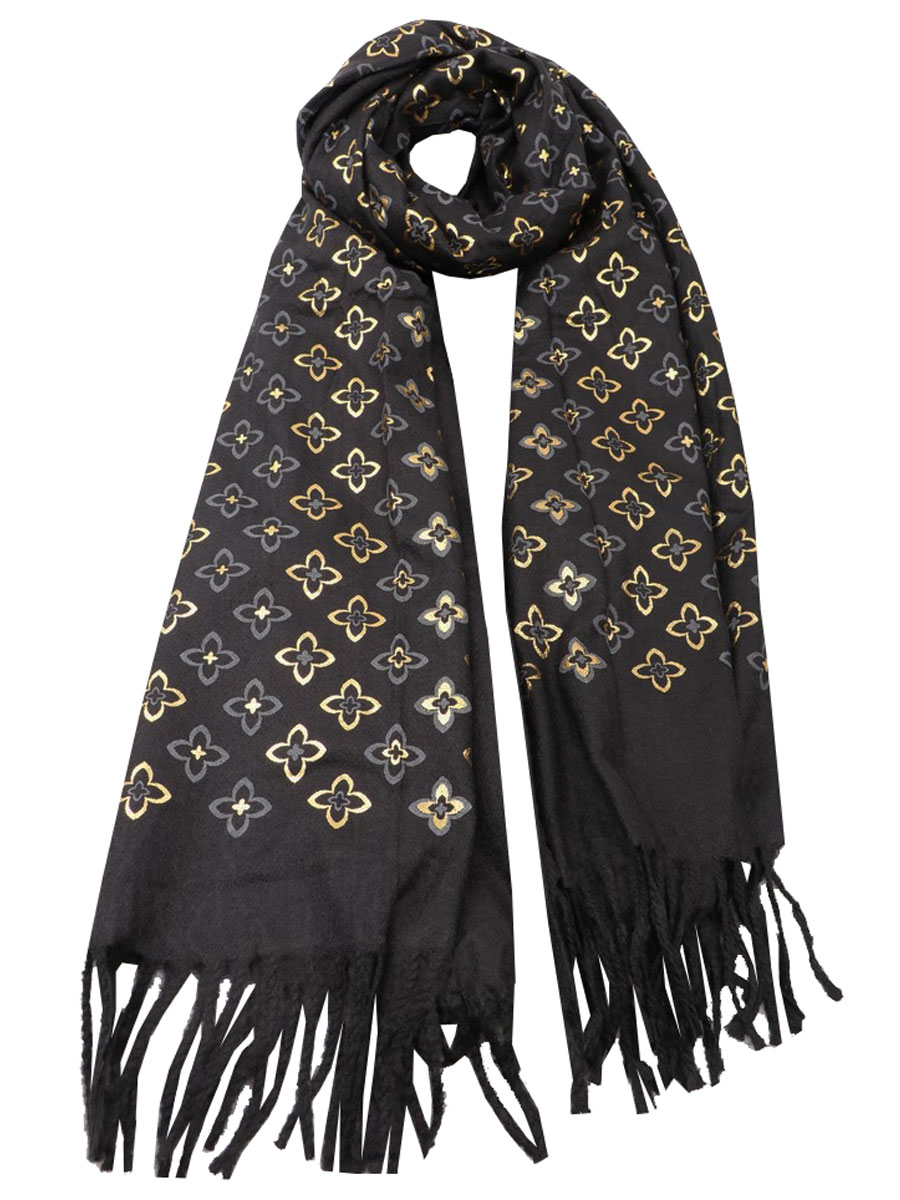 Sjaal Bloemetjes Goud | Fashionize