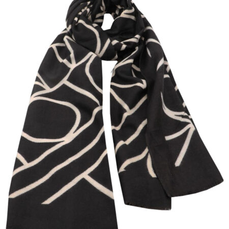 Sjaal Grafisch Zwart | Fashionize