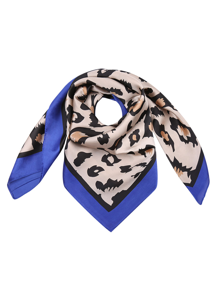 Sjaal Leopard Blauw | Fashionize