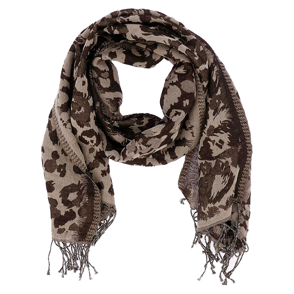 Sjaal Panter print Marron | Signe Nature