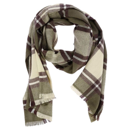 Sjaal Ruit Khaki | Signe Nature