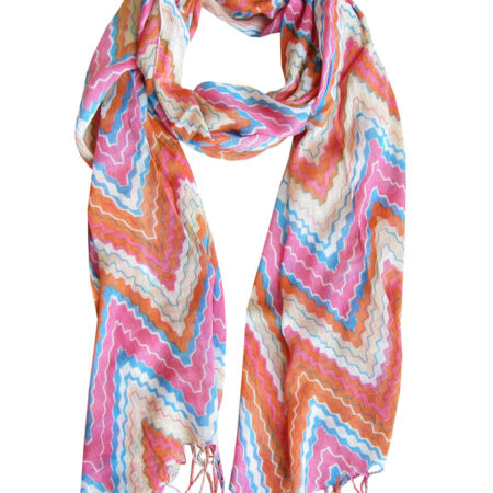 Sjaal Zigzag Oranje | Fashionize