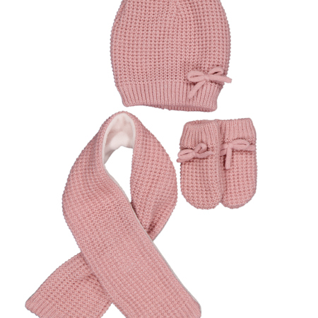 Sjaal met muts en wanten - Roze | Zeeman