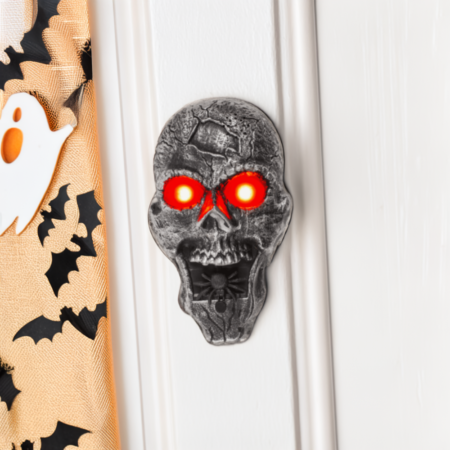 Skelet Deurbel met Geluid - 14x28 cm - Halloween Decoratie | OUT OF THE BLUE